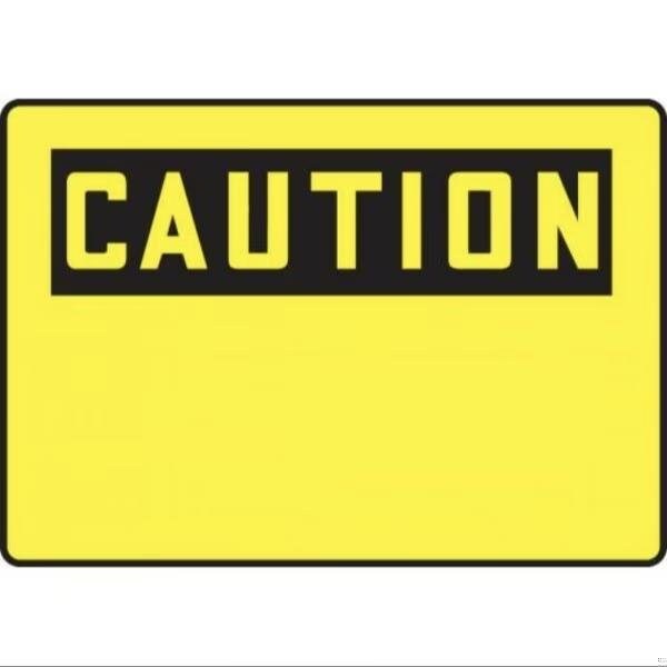 Accuform OSHA CAUTION SAFETY SIGN BLANK 10 in X FRMRBH606VA - main